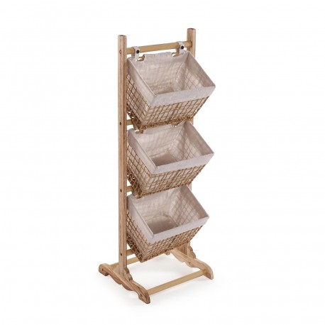 BATHROOM UNIT 3 BASKETS BROWN NADIR