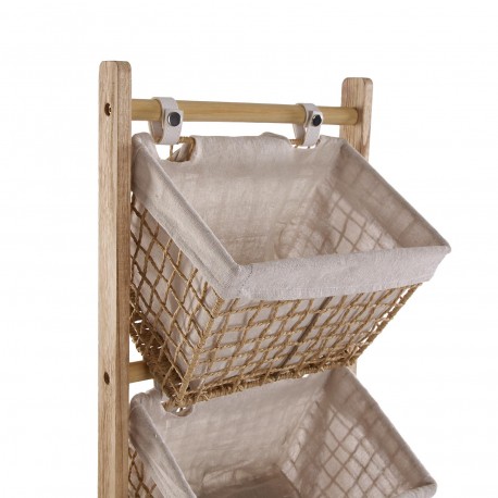 BATHROOM UNIT 3 BASKETS BROWN NADIR