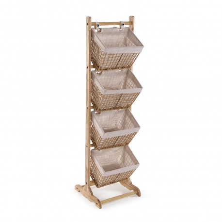 BATHROOM UNIT 4 BASKETS BROWN NADIR