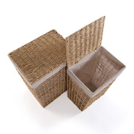 SET OF 2 TALL BASKETS BROWN NADIR