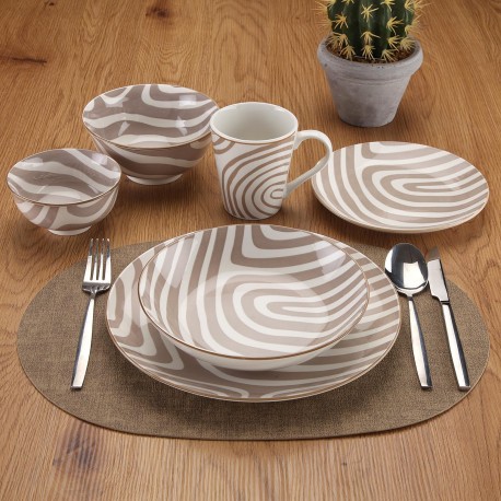 18 PCS DINNER SET DENALI LIGHT GRAY