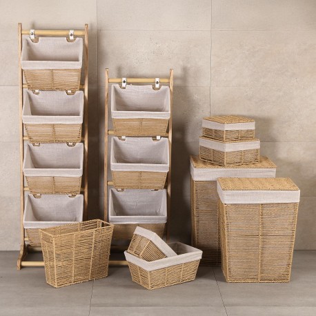 BATHROOM UNIT 3 BASKETS BROWN ZENIT