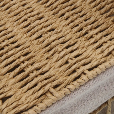 SET OF 2 BASKETS BROWN NADIR WITH LID