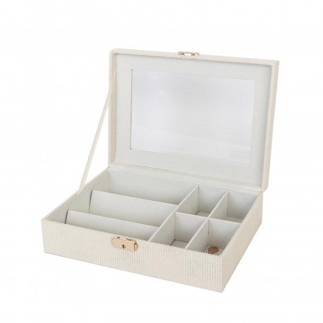 WOODEN BOX BEIGE INTERIOR FOR WATCHES