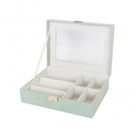 WOODEN BOX GREEN INTERIOR FOR WATCHES