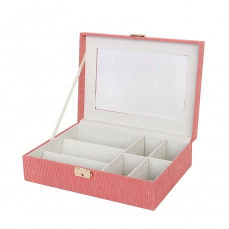 WOODEN BOX RED INTERIOR FOR WATCHES