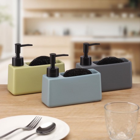 SPONGE AND SOAP DISH BLUE