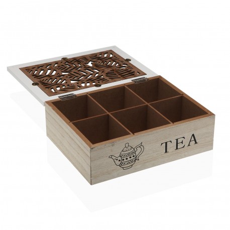 WHITE & BROWN LEAFS TEA BOX