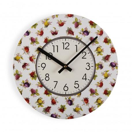 WOODEN CLOCK STRAWBERRIES 29CM
