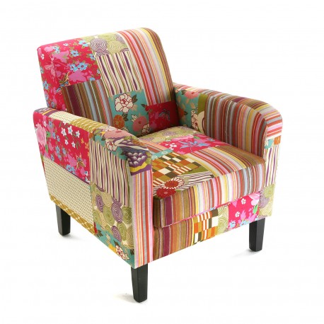 ARMCHAIR PINK PATCHWORK