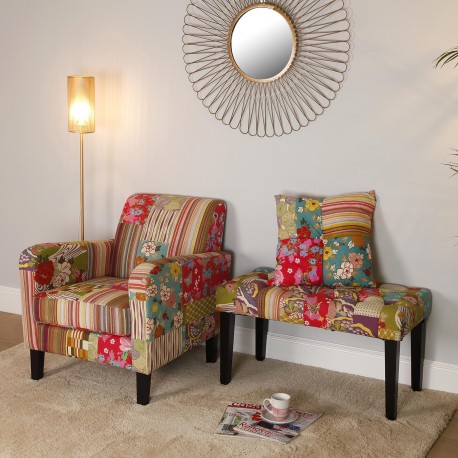 ARMCHAIR PINK PATCHWORK