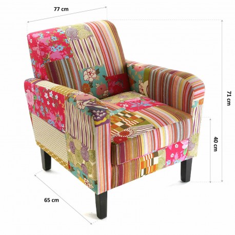 ARMCHAIR PINK PATCHWORK