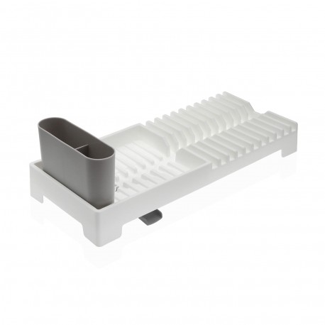WHITE AND LIGHT GRAY DISH RACK