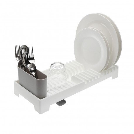 WHITE AND LIGHT GRAY DISH RACK