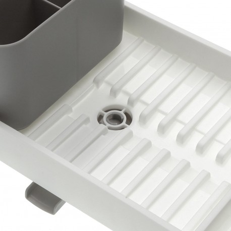 WHITE AND LIGHT GRAY DISH RACK