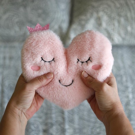 THERMAL PILLOW PINK HEART