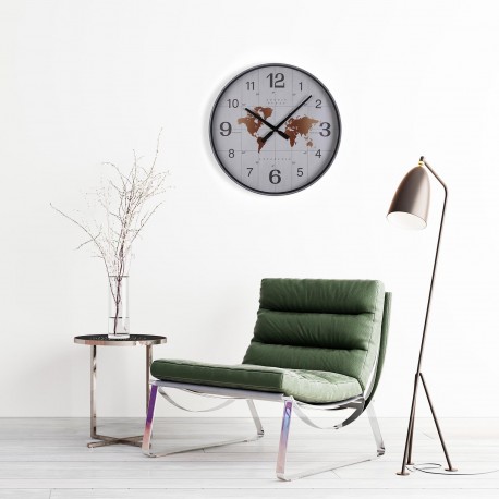 MAP WALL CLOCK 50.8 CM