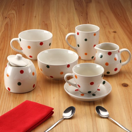 MELISSA SET OF 6 CUPS AND SAUCERS