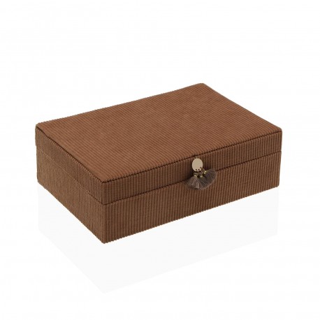 VELVET JEWELRY BOX TERRACOTA  WITH MIRROR