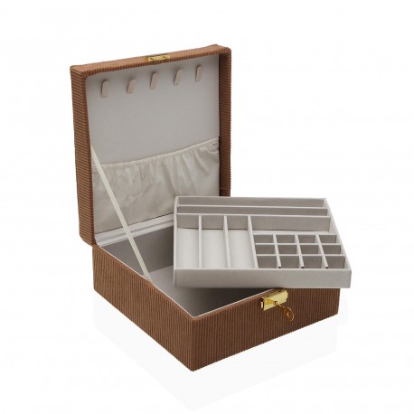 VELVET JEWELRY BOX TERRACOTA