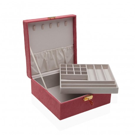 VELVET JEWELRY BOX RED