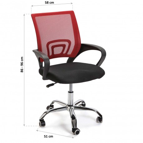 BLACK / RED OFFICE CHAIR