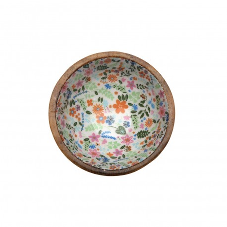 FLOWERS ENAMELED BOWL