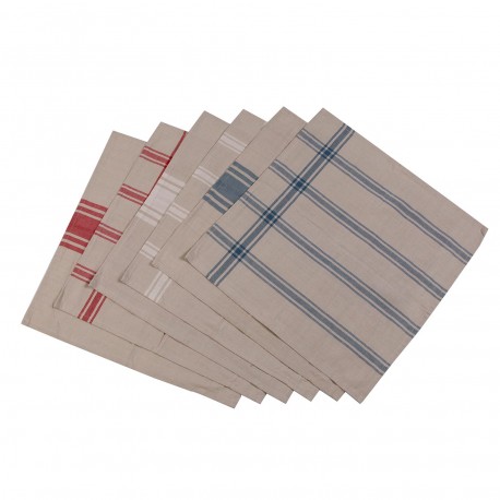 ASSORTED STRIPES KITCHEN CLOTH 50X50CM