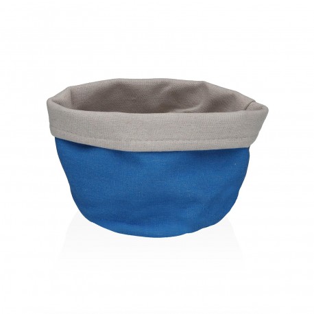 DARK BLUE AQUA FABRIC BASKET