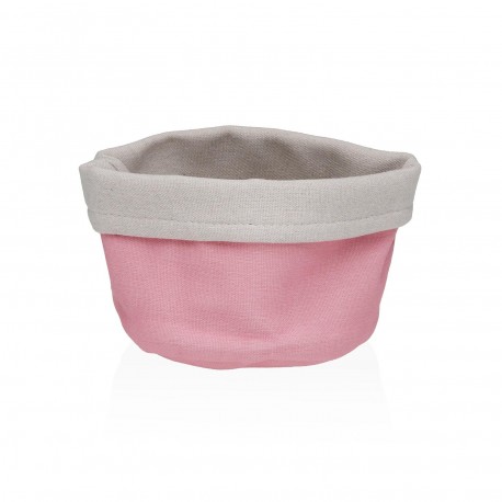PINK FLOWERS FABRIC BASKET