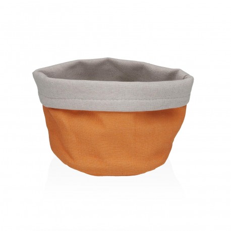 ORANGE FLOWERS FABRIC BASKET