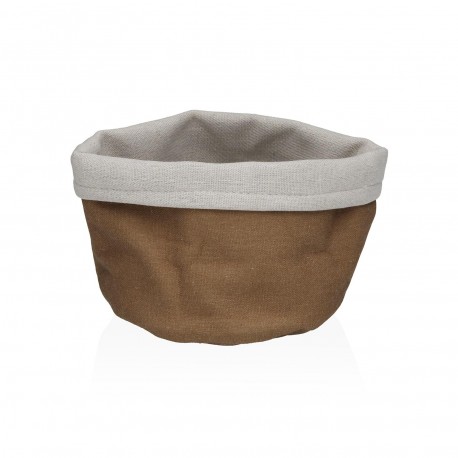 BROWN LIGNE FABRIC BASKET