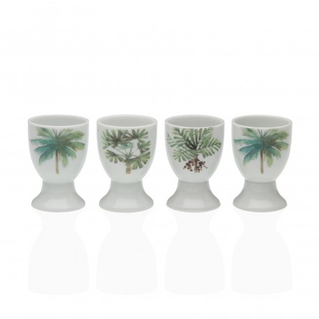 4 EGG HOLDERS SET LEAVES