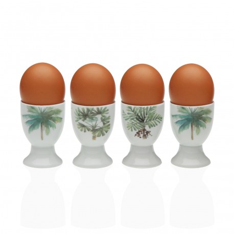 4 EGG HOLDERS SET LEAVES