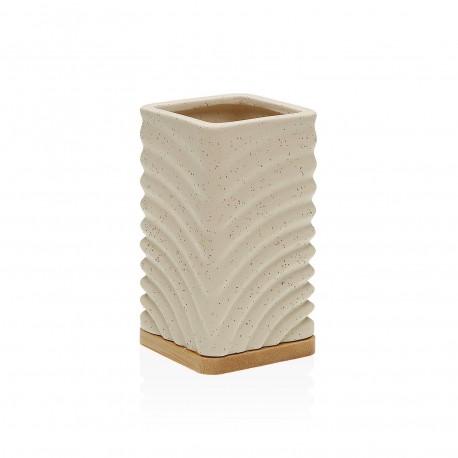 BEIGE WAVES TOOTHBRUSH HOLDER