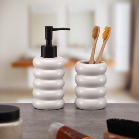 WAVY WHITE SOAP DISPENSER