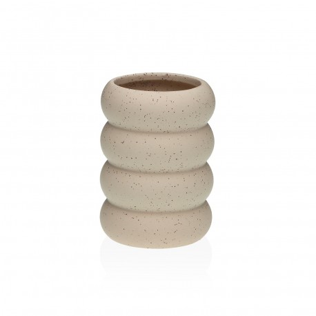 WAVY BEIGE TOOTHBRUSH HOLDER