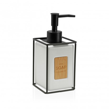 WHITE DISPENSER BLACK METAL EDGE