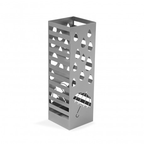 SILVER METAL UMBRELLA STAND "RAIN"