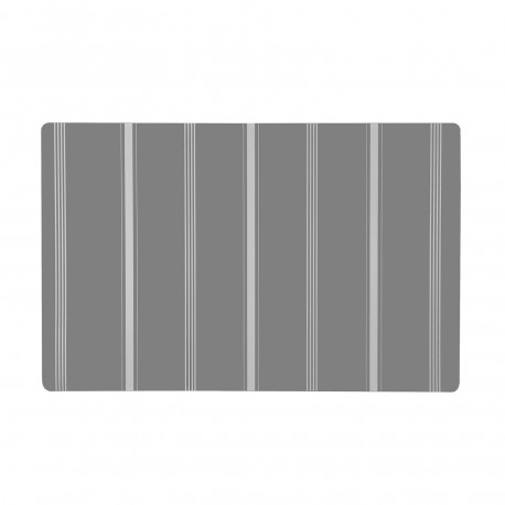 GRAY PLACEMAT WITH WHITE STRIPES
