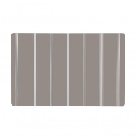 BROWN PLACEMAT WITH WHITE STRIPES