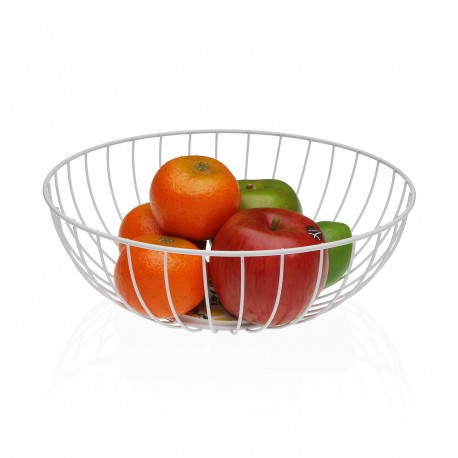 WHITE METAL BASKET LEMONS