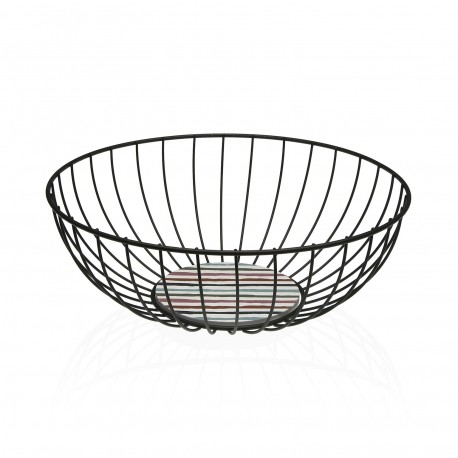 WHITE METAL BASKET LIGNE