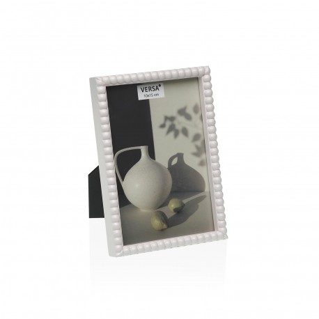 WHITE BEAD PHOTO FRAME 10X15