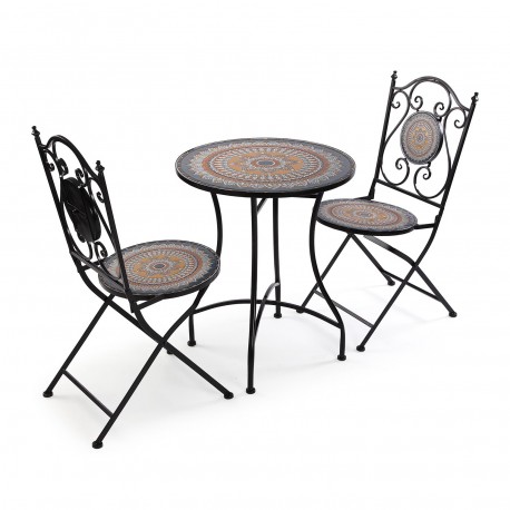 CRETA TABLE AND 2 CHAIRS SET
