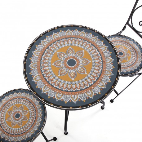 CRETA TABLE AND 2 CHAIRS SET