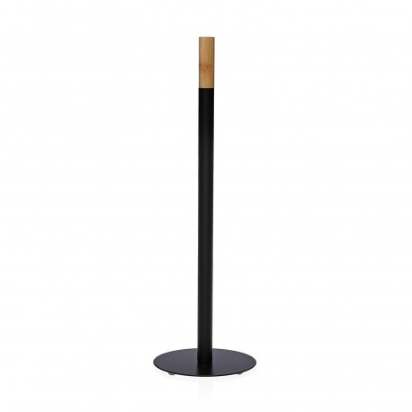 BLACK ROLL HOLDER W/ BAMBOO DETAIL