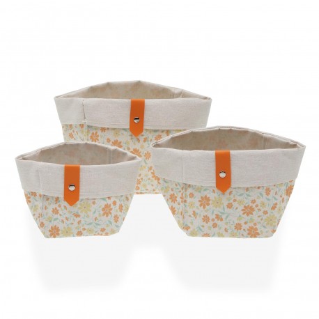 3 SQUARE BASKETS SET CLIVIA