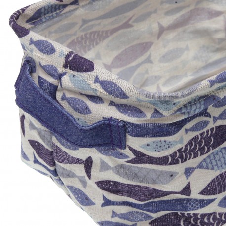 3 RECTANGULAR BASKETS SET AQUA 2