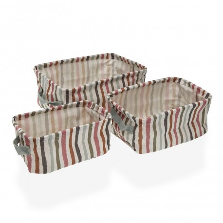 3 RECTANGULAR BASKETS SET LIGNE